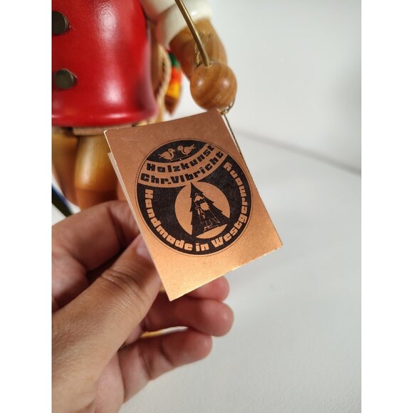 HOLZKUNST CHRISTIAN ULBRICHT NUTCRACKER CLOTH PEDDLER WOODER SMOKER W. GERMANY - Picture 4 of 11